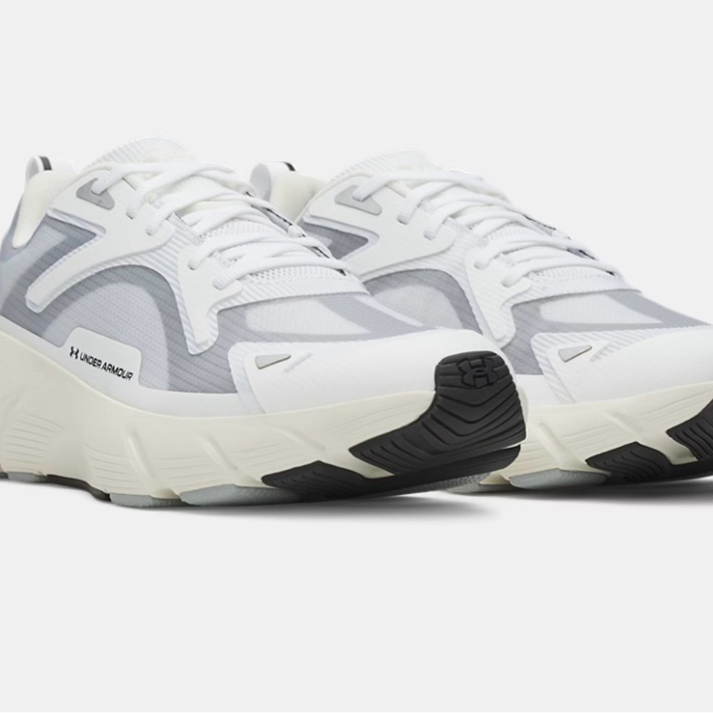 NWT Under Armour Aura RipStop White & Gray Athletic Shoes (Mens Size : 9.5)